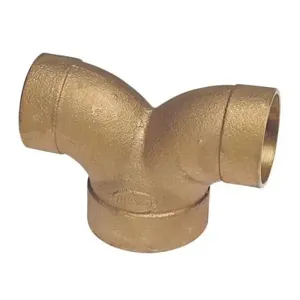 NIBCO E285400 Double DWV Elbow, 2 Inch Size, Bronze | BU4QML