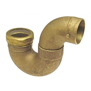 NIBCO E545300 P-Trap, 1-1/2 Inch Size, Cast Bronze, C x Slip Joint Connection | BU4QNB