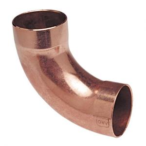 NIBCO H057050 Long Radius DWV Elbow, 2 Inch Size, Copper | BU4WGM