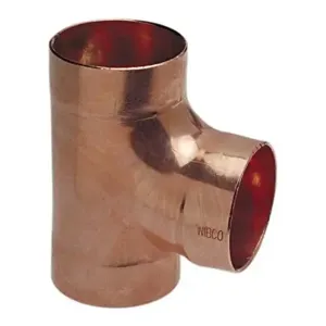 NIBCO H098450 DWV Tee, 2 x 1-1/2 x 1-1/2 Inch Size, Copper | BU4THP