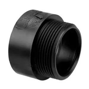 NIBCO I030600 DWV Male Adapter, 1-1/2 x 1-1/4 Inch Size, ABS | BU4PFD