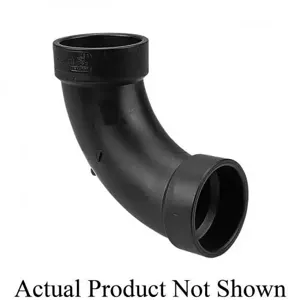 NIBCO I057000 Long Turn DWV Elbow, 1-1/2 Inch Size, ABS | BU4PDJ