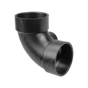 NIBCO I068250 DWV Vent Elbow With Side Inlet, 3 x 3 x 2 Inch Size, ABS | BU4PDD