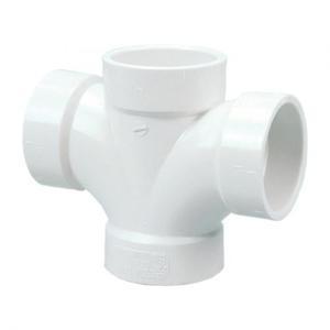 NIBCO K270500 DWV Reducing Double Sanitary Tee, 2 x 2 x 1-1/2 x 1-1/2 Inch Size, Hub End Style | BU4WLH