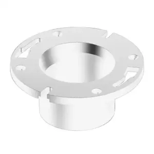 NIBCO K355710 Flush DWV Closet Flange, 4 x 3 Inch Size, 2-3/4 Inch Length, PVC | BU4NWR