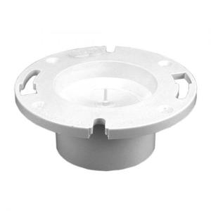 NIBCO K355720 Closet Flange With Pipe Stop and Knockout, 4 x 3 Inch Size, 2-3/4 Inch Length, PVC | BU4NWT