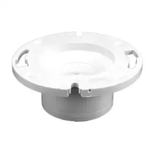 NIBCO K440100 Closet Flange With Knockout Test Plug, 4 x 3 Inch Size, PVC | BU4NWW