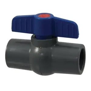 NIBCO MA064AD Compact Economy Ball Valve, 2 Inch Valve Size, Socket End Style, PVC Body | CC8HNG