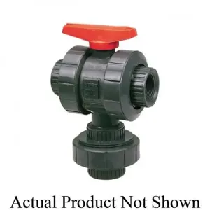 NIBCO MA782AA Ball Valve, 3 Way, 1 Inch Valve Size, FNPT End Style, PVC Body | CB7LFV