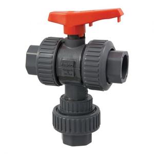 NIBCO MA783AA Ball Valve, 3 Way, 1 Inch Valve Size, Socket End Style, PVC Body | CC2WED