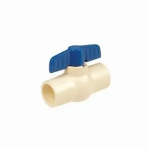 NIBCO MB0012A Ball Valve, 1 Piece, 1 Inch Valve Size, Slip End Style, CPVC Body | CA7AXN