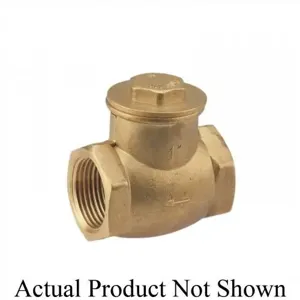 NIBCO N003166 Swing Check Valve, 1/2 Inch Valve Size, NPT, Brass Body | BZ2LLJ