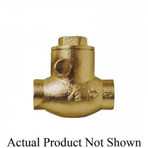 NIBCO N00326B Swing Check Valve, 1-1/4 Inch Valve Size, Solder Joint, Brass Body | BY3TZX