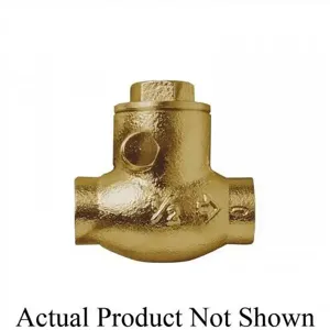 NIBCO N00326D Swing Check Valve, 2 Inch Valve Size, Solder Joint, Brass Body | BZ2LLN