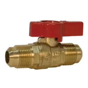 NIBCO N012415 Quarter-Turn Ball Valve, 3/8 Inch Valve Size, Flare End Style, Brass Body | BZ2LLW