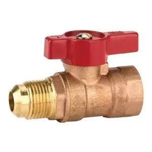 NIBCO N012516 Ball Valve, 1/2 Inch Valve Size, Flare x Male End Style, Brass Body | BZ2LLX