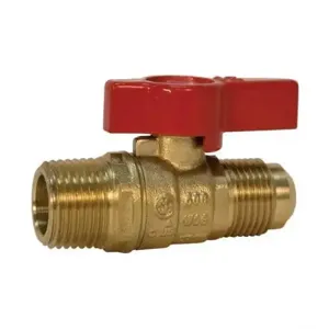 NIBCO N013555 Ball Valve, 3/8 x 1/2 Inch Valve Size, Flare x MNPT, Import | BZ2LMB