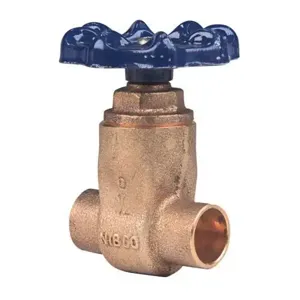 NIBCO N31B006 Compact Gate Valve, 1/2 Inch Valve Size, Solder, Cast Brass Body | BZ2LMD