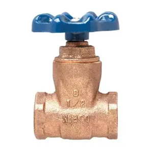 NIBCO N41B00C Compact Gate Valve, 1-1/2 Inch Valve Size, NPT, Cast Brass Body | BZ2LMQ