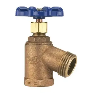 NIBCO N54C006 Nose Garden Valve, 1/2 Inch Size, FNPT x Hose End Style, Cast Copper Body | BQ4UYG