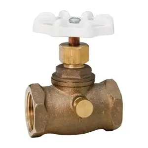 NIBCO N64X0L8 Stop and Waste Valve, 3/4 Inch Size, FNPT, Silicon Bronze | BQ4UYT