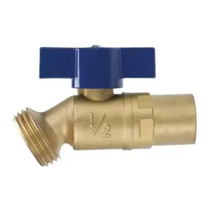 NIBCO NB52DH8 No-Kink Hose Bibb, 3/4 Inch Size, Fitting x Hose, Brass Body | CA2EBU