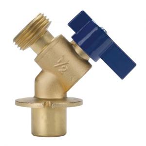 NIBCO NBD3JH58 Quarter-Turn Angle Sillcock, 1/2 x 3/4 in, Cup or Fitting, Brass Body | CA2EBZ