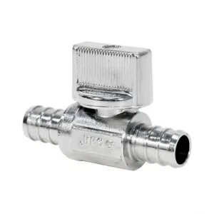 NIBCO ND608L7 Stop Valve, 1/2 Inch Size, PEX End Style, 125 Psi, Copper Alloy Body | BQ4UZA