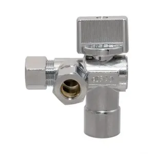 NIBCO ND612L3 Stop Valve, 1/2 x 3/8 x 3/8 Inch Size, 125 Psi, Bronze Body | BQ4UZH