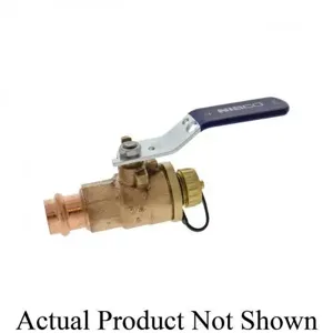 NIBCO NF84C66 Ball Valve, 2 Piece, 1/2 Inch Valve Size, Female Press x Hose End Style, Bronze Body | CA3PEV