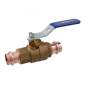 NIBCO NF84HC8 Ball Valve, 2 Piece, 3/4 Inch Valve Size, Female Press End Style, Bronze Body | CB9QCE