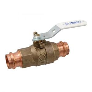NIBCO NF84LXA Ball Valve, 2 Piece, 1 Inch Valve Size, Female Press End Style, DZR Silicon Bronze Body | BY9EYG