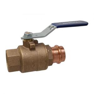 NIBCO NF8510A Ball Valve, 1 Inch Valve Size, NPT x Female Press End Style, Bronze Body | BY9EYY