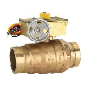 NIBCO NG93X7E Ball Valve, 2 Piece With Switch, 2-1/2 Inch Valve Size, Grooved End Style, Bronze Body | BZ3LYJ