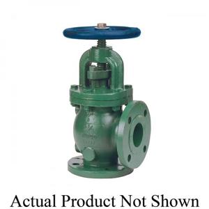 NIBCO NHD800L Angle Valve, 8 Inch Size, Raised Face Flanged End Style, Ductile Iron Body | CB9MUC