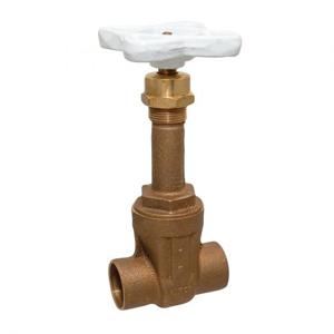 NIBCO NJ050XA Gate Valve, 1 Inch Valve Size, Solder, Bronze Body | BZ6YFH