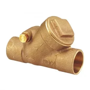 NIBCO NJ74W04 Y-Pattern Swing Check Valve, 1/4 Inch Valve Size, Solder, PTFE, Bronze Body | CA8PTT