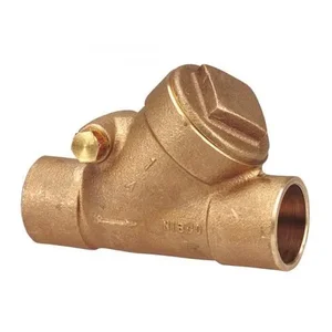 NIBCO NJ7J004 Y-Pattern Swing Check Valve, 1/4 Inch Valve Size, Solder, Bronze Body | CA8PUD