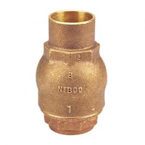 NIBCO NJ7P00A Lift-Inline-Rückschlagventil, 1 Zoll Ventilgröße, Lötmittel, Bronzegehäuse | CC9FQG
