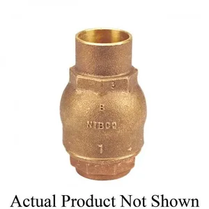 NIBCO NJ7P00A Lift In-Line Check Valve, 1 Inch Valve Size, Solder, Bronze Body | CC9FQG