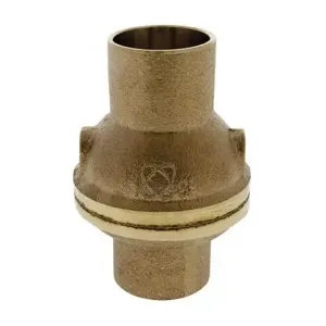 NIBCO NJ7Q2X6 In-line Lift Check Valve, 1/2 Inch Valve Size, Female Solder Cup, Silicon Bronze Body | CC9FQH