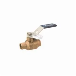 NIBCO NJ83H05 Ball Valve, 2 Piece, 3/8 Inch Valve Size, Solder End Style, Bronze Body | CC8YYU