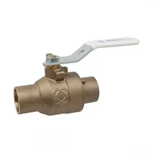 NIBCO NJ83HX8 Ball Valve, 2 Piece, 3/4 Inch Valve Size, Solder End Style, Silicon Bronze Body | BZ2JFH