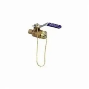 NIBCO NJ83806 Quarter-Turn Ball Valve, 1/2 x 3/4 Inch Valve Size, Solder x Hose End Style, Bronze Body | CC8ZAB