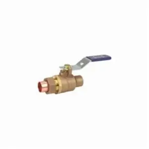 NIBCO NJ83F0A Ball Valve, 2 Piece, 1 Inch Valve Size, Solder End Style, Bronze Body | BZ6CUW