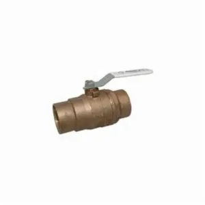 NIBCO NJ83T8B Ball Valve, 2 Piece, 1-1/4 Inch Valve Size, Solder End Style, Silicon Bronze Body | CB9JUM