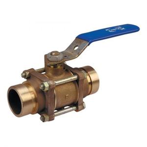 NIBCO NJ8650C Ball Valve, 3 Piece, 1-1/2 Inch Valve Size, Grooved End Style, Bronze Body | BY4RUL