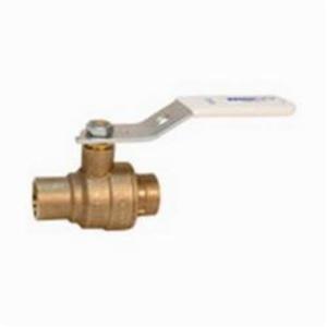 NIBCO NJ9921C Ball Valve, 2 Piece With Handle, 1-1/2 Inch Size, Solder End Style, Silicon Bronze Body | CA6TQA