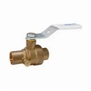 NIBCO NJ99918 Ball Valve, 2 Piece, 3/4 Inch Valve Size, Solder End Style, Silicon Bronze Body | CC4KMK