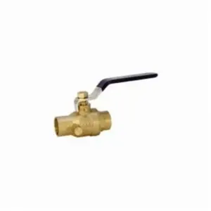 NIBCO NJ999HA Ball Valve, 2 Piece, 1 Inch Valve Size, Solder End Style, Brass Body | CC4KML